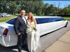 Wedding limousine service featuring luxurious vehicles and professional chauffeurs by Let the Good Times Roll.