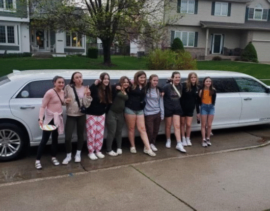 White Stretch Chrysler 300 Limousine by Les Bon Temp Rouler, featuring luxury amenities for weddings and corporate events.